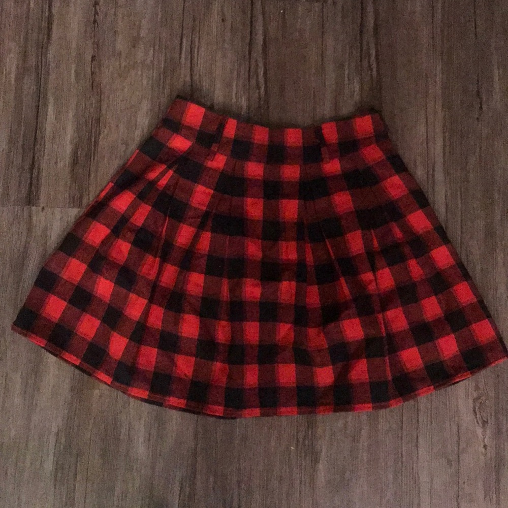 The Vintage Shop Plaid Red and Black Skirt “S”